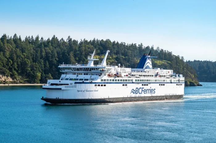 moving off Vancouver Island by ferry